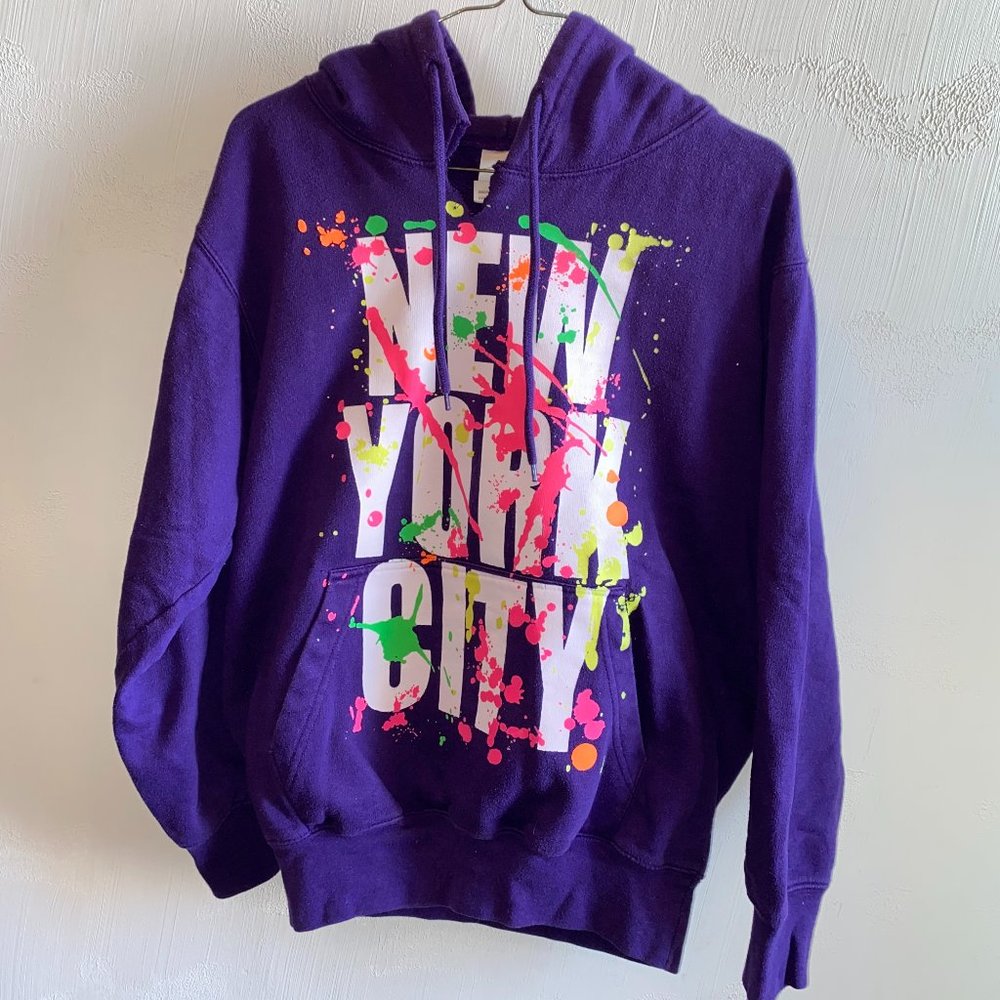 Purple New York City tie dye hoodie